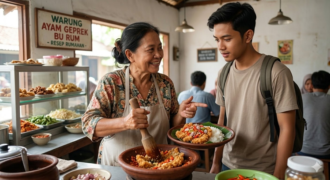 Menelusuri Asal-usul Ayam Geprek: Dari Warung Tenda Bu Rum Yogyakarta hingga Menasional