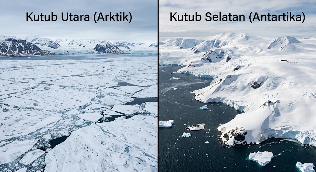 Sering Keliru! Ini 5 Perbedaan Kutub Utara dan Kutub Selatan